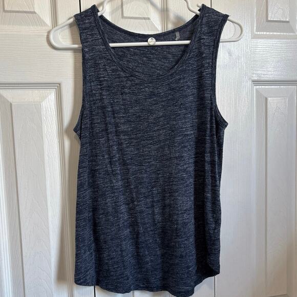Margaret O’Leary Merino Wool Linen Blend Heathered Blue Tank Medium - Picture 1 of 7